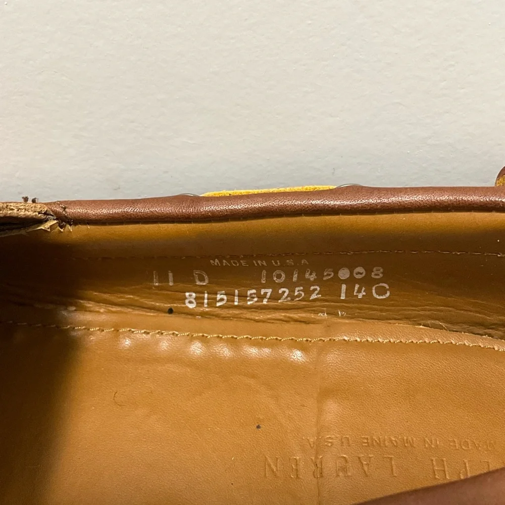 Ralph Lauren Tan Leather Boat Shoes - Picture 7 of 8